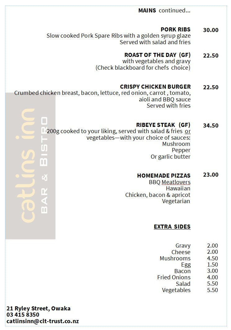 catlins inn menu page 2 orig